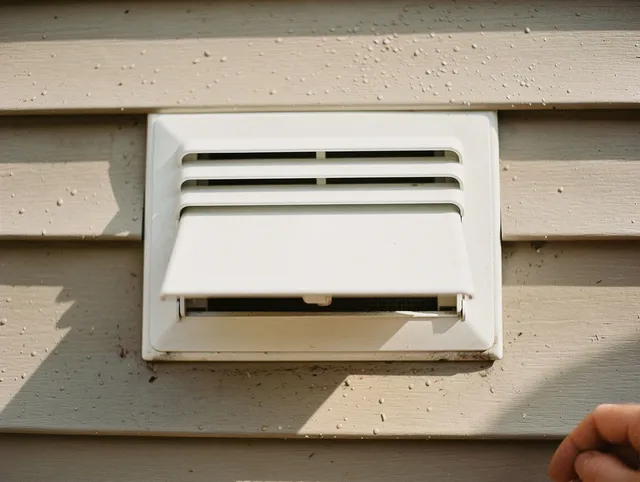Lennox Dryer Vent Cleaning technician performing professional exhaust vent cleaning at a residential property in Lennox